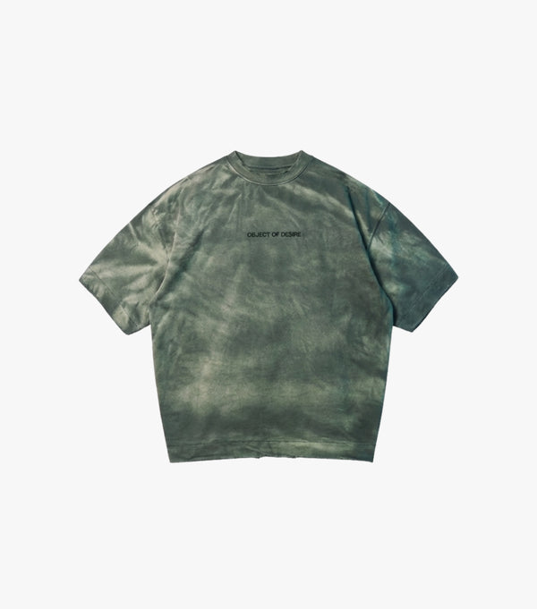 Green Washed Basic Oversized T-shirt