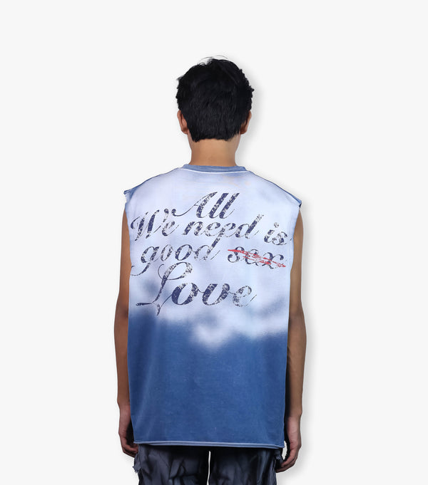 Love Over Sex Washed Oversized Vest