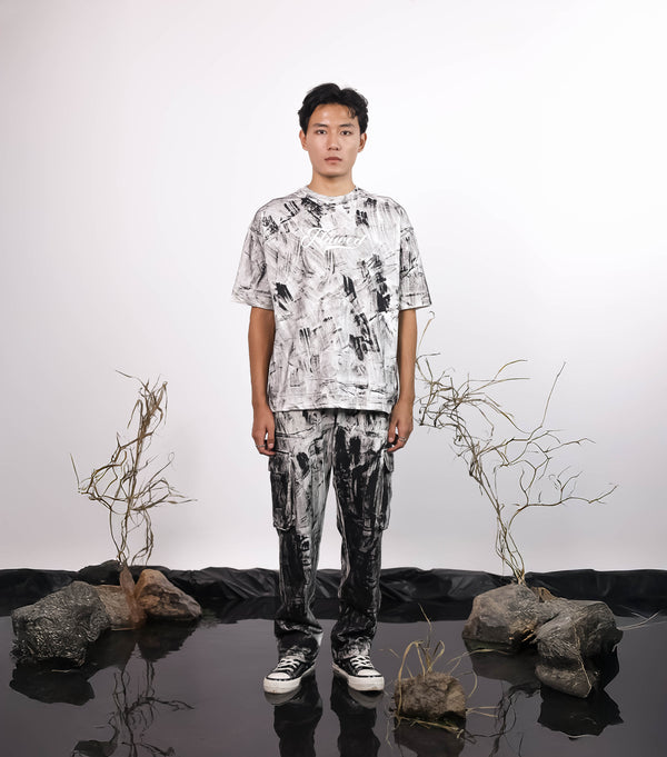BRUSH PAINTED OVERSIZED TSHIRT