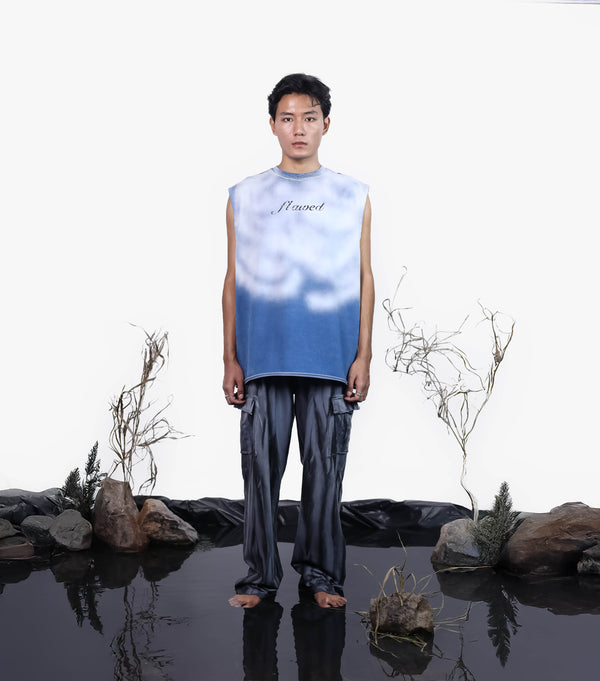 Love Over Sex Washed Oversized Vest