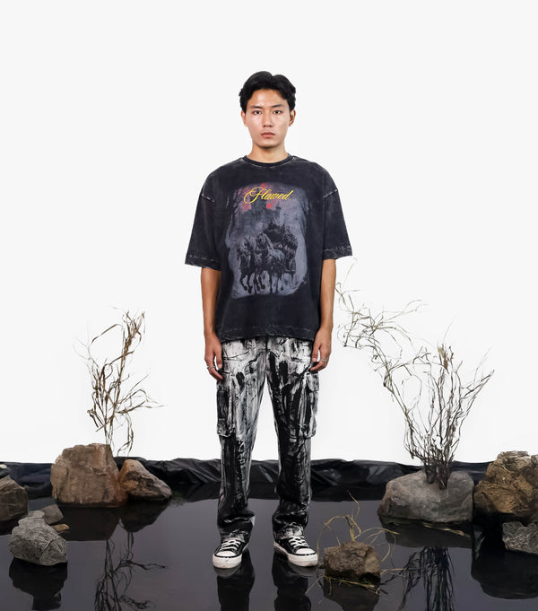 DEATH RIDE WASHED OVERSIZED TSHIRT